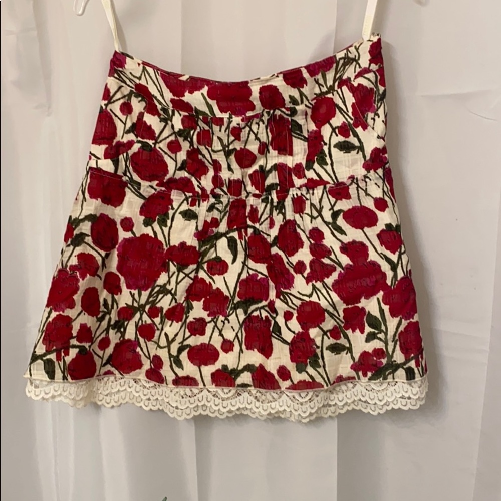 Anthropologie Anna Sui floral and lace skirt 🌹